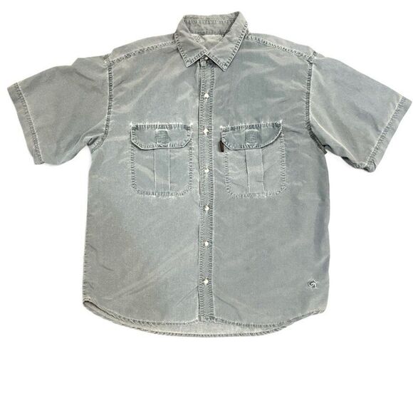 Vintage Gramicci Nylon Hiking Button Up Shirt Ventilated Back Mens M Made In USA - Picture 1 of 10